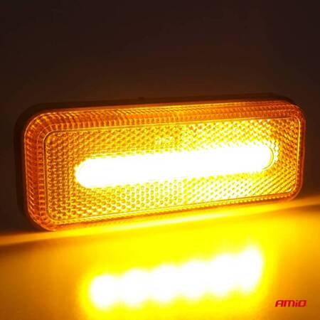 Lampa obrysowa LED AMiO OM-02-O prostokątna, pomarańczowa