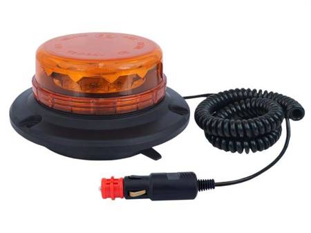 Lampa ostrzegawcza 12 HP LED 12/24V na magnes, pomarańczowa, E9 ECE R65