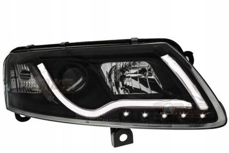 Lampy przednie AUDI A6 C6 Black Tube LED