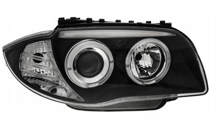 Lampy przednie reflektory BMW E87 E81 Ringi Black