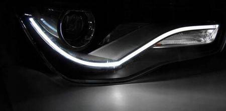 Lampy reflektory Audi A1 10-14 led drl black depo