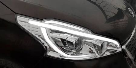 Lampy reflektory Peugeot 208 12-15 chrome led drl