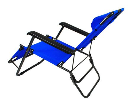 Leżak ogrodowy krzesło ogrodowe fotel Niebieski