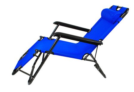 Leżak ogrodowy krzesło ogrodowe fotel Niebieski