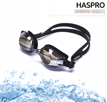 Okulary okularki do pływania na basen czarne Haspro