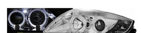 Reflektory lampy przednie BMW Z4 Chrom RINGI