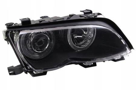 Reflektory przednie BMW E46 RINGI BLACK Sedan/Touring