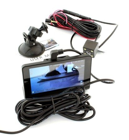 Rejestrator jazdy z kamerą cofania 1080p Full HD
