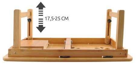 Stolik drewniany pod laptop regulacja bambus wentylowany