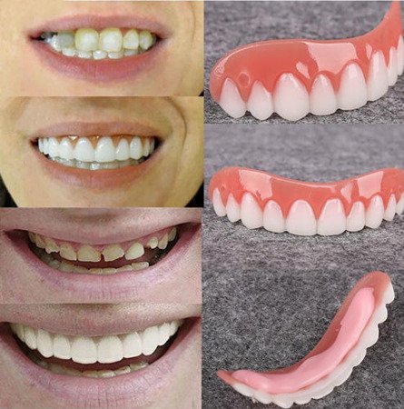 Sztuczne zęby nakładki ochronne na dziąsła 