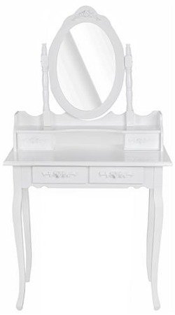 Toaletka kosmetyczna z krzesłem lustrem obrotowym