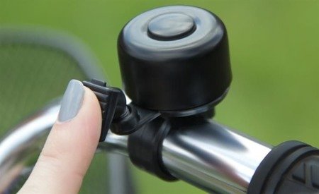 Uniwersalny dzwonek do roweru czarny na kierownicę 