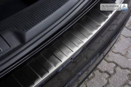 Volkswagen Sharan 2 Czarna nakładka (listwa) ochronna na zderzak tylny.