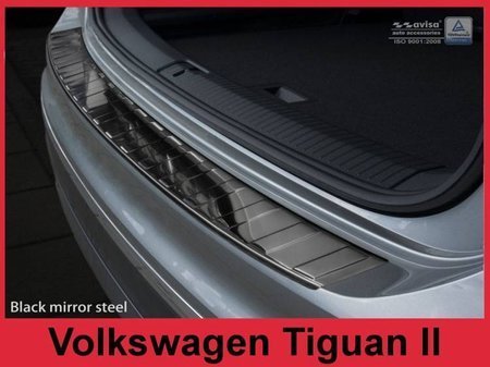 Volkswagen Tiguan 2 Czarna Nakładka (listwa) ochronna na zderzak tylny