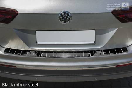 Volkswagen Tiguan 2 Czarna Nakładka (listwa) ochronna na zderzak tylny