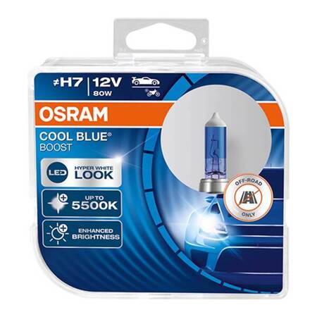 Żarówka halogenowa Osram H7 12V 80W PX26d Cool Blue Boost 5500K/ 2 szt. NOWY MODEL