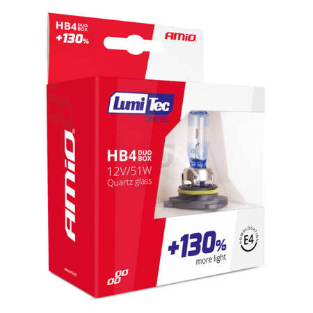 Żarówki halogenowe HB4 12V 51W LumiTec LIMITED +130% DUO