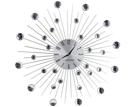 Zegar ścienny Boston dekoracja kryształki duży Esperanza