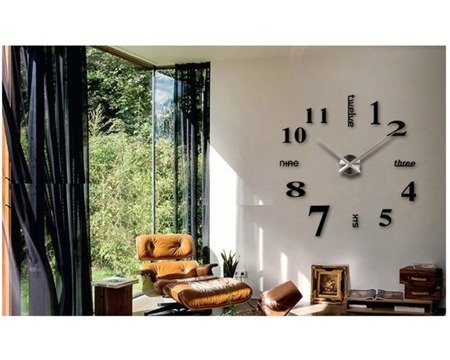 Zegar ścienny nowoczesny 3d diy 50cm ścianę