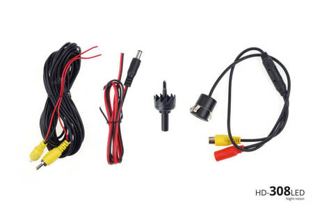 Zestaw czujników parkowania TFT01 4,3" z kamerą HD-308-LED 4 sensory czarne wewnętrzne
