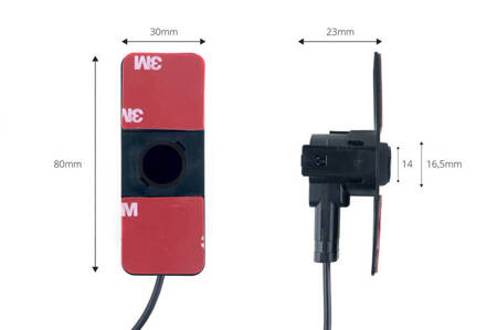 Zestaw czujników parkowania TFT01 4,3" z kamerą HD-310 4 sensory czarne wewnętrzne
