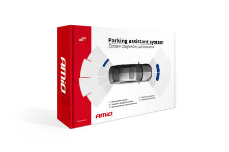 Zestaw czujników parkowania cofania LED-GRAF 4 sensory czarne wewnętrzne 16,5mm
