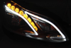 LAMPY MERCEDES W212 13-16 BLACK DRL FULL LED LIFT